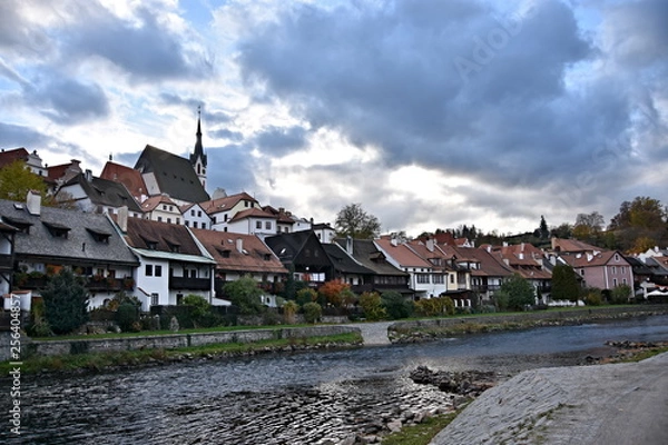 Fototapeta View of the town of Czech Krumlov, registered in the UNESCO World Heritage List, Slide-City