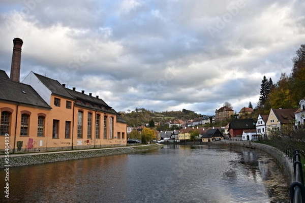 Fototapeta View of the town of Czech Krumlov, registered in the UNESCO World Heritage List, Slide-City