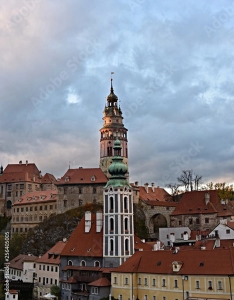 Fototapeta View of the town of Czech Krumlov, registered in the UNESCO World Heritage List, Slide-City