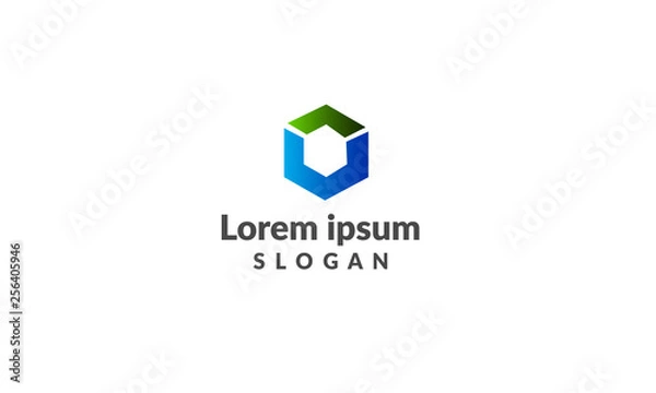 Obraz V letter shape box logo