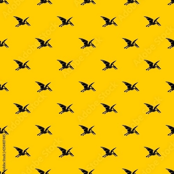 Fototapeta Pterosaurs dinosaur pattern seamless vector repeat geometric yellow for any design