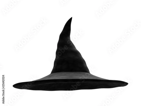 Fototapeta A render of an isolated classic witch hat