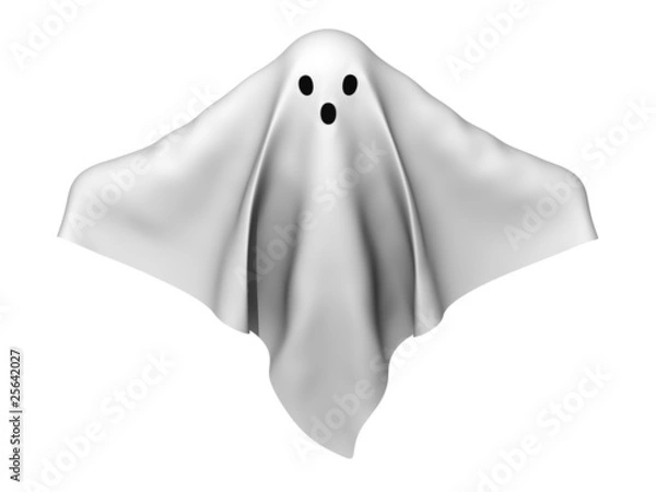 Fototapeta A render of a ghost made of sheets