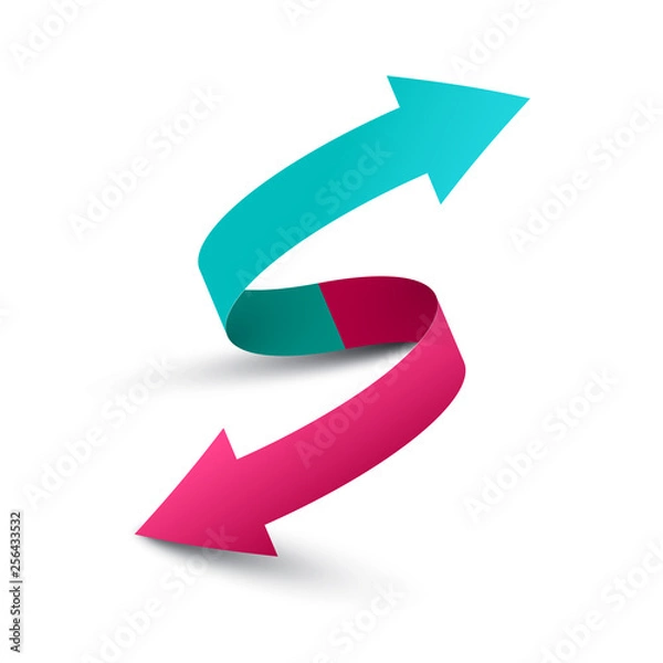 Obraz Up and Down Arrows. Vector Double Arrow Symbol.