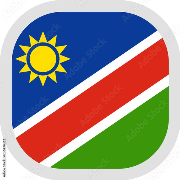 Obraz Icon square shape with Flag on white background