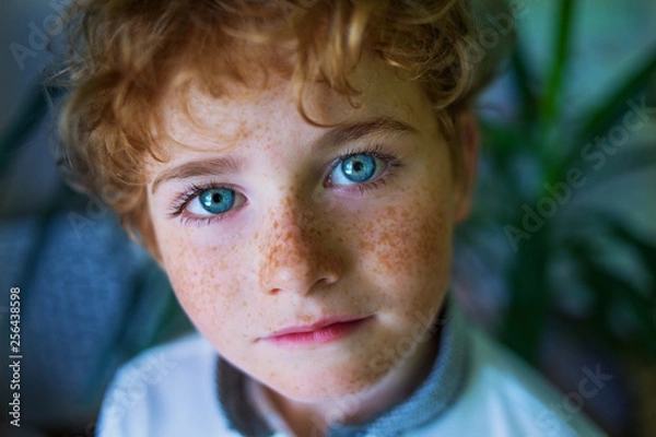 Obraz curly smiling boy