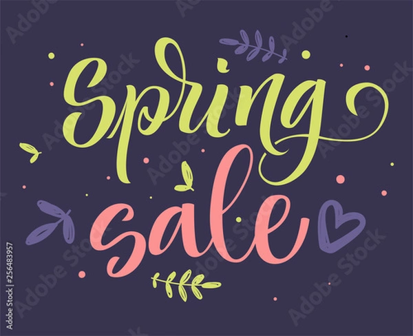Obraz Spring sale colorful calligraphy