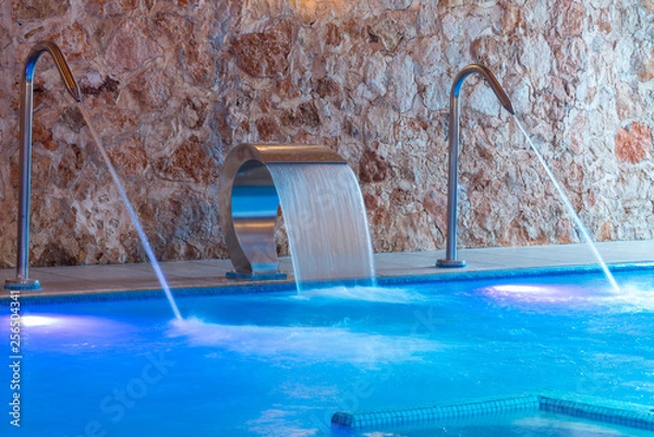 Obraz Thalassotherapy pool with waterfall and jets