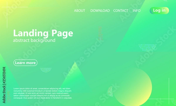 Fototapeta Website landing page. Geometric background.