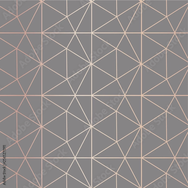 Obraz Geometric prism rose gold pattern