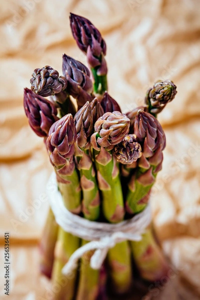 Obraz Asparagus, natural, raw, stems