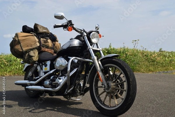 Obraz オートバイ　旅仕様