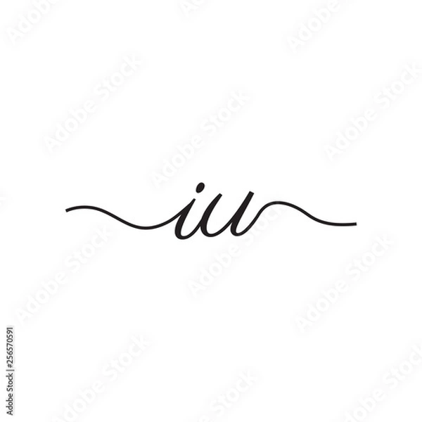 Fototapeta initials handwriting letters vector logo