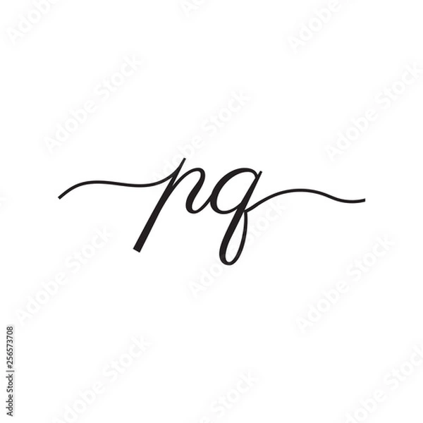 Obraz initials handwriting letters vector logo