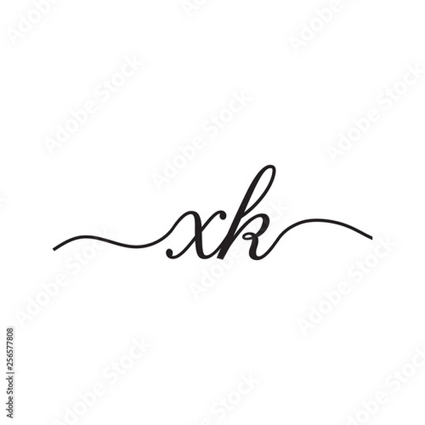 Obraz initials handwriting letters vector logo