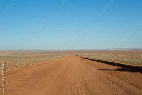 Fototapeta Sandy track in namibia.