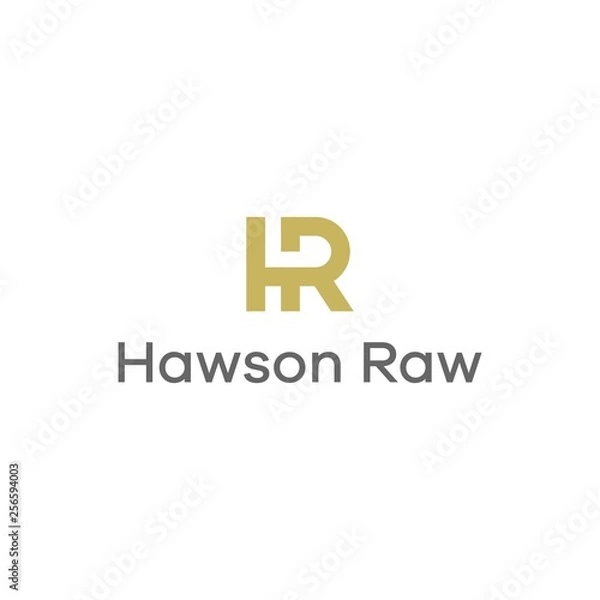 Obraz Initial Letter HR Logo Template Design