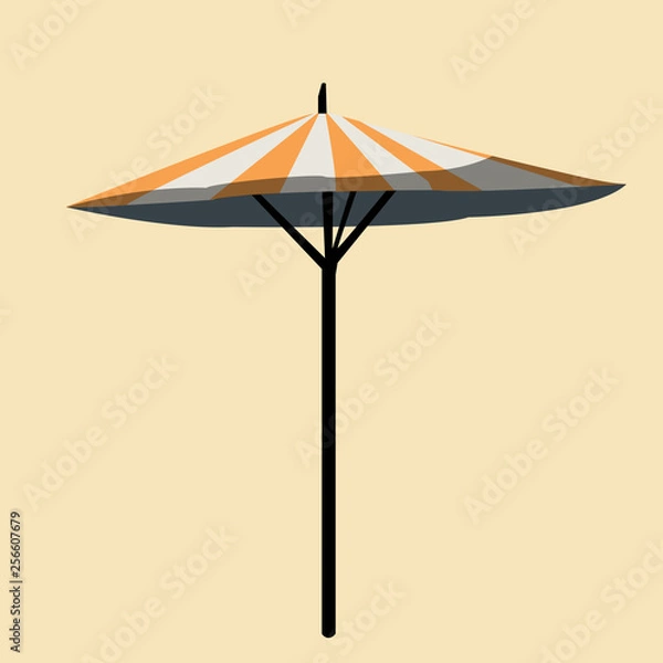 Obraz Beach umbrella illustration - vector