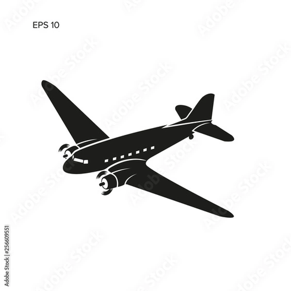 Obraz Old vintage piston engine airliner.