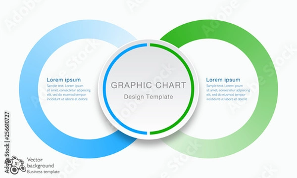 Fototapeta Projekt wykresu biznesowego, tło wektor infografiki