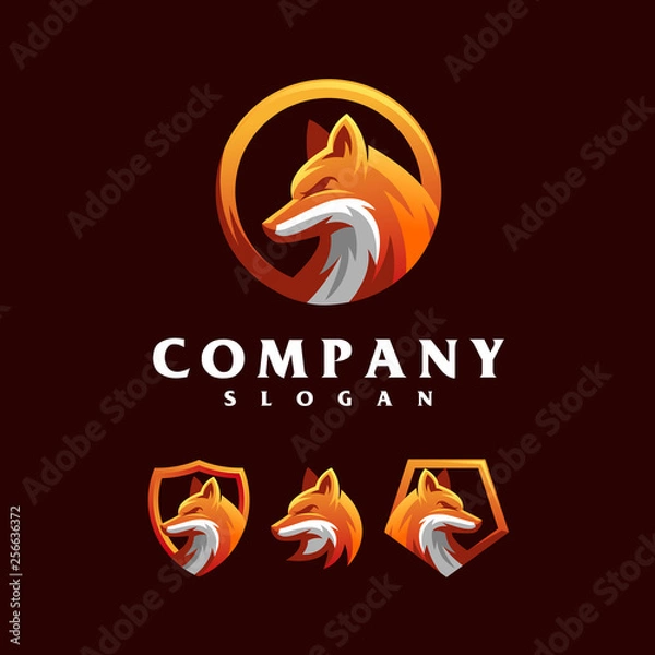 Fototapeta fox logo design