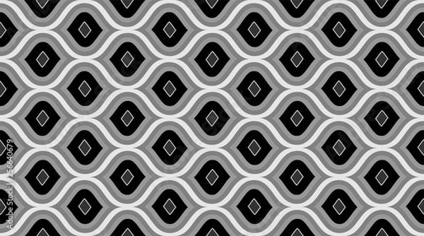Fototapeta Seamless pattern geometric. Delicate beautiful ornament. Geometric fashion fabric print. 
Seamless vector pattern.