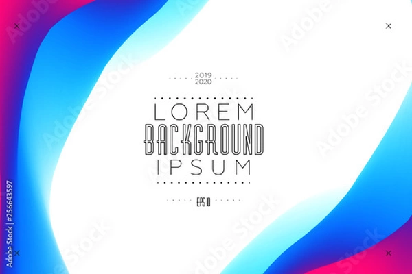 Obraz Colorful background. Abstract fluid dynamic shapes. Liquid colors on white background. Modern template for poster or banner.