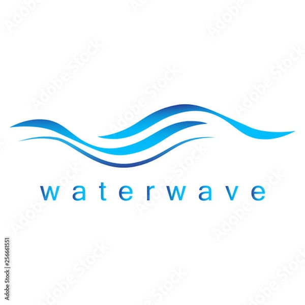 Fototapeta Water Wave Icon - Isolated On White Background. Vector Illustration Water Wave, Graphic Design. For Web, Websites, Print Material