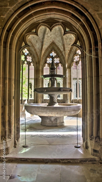 Obraz four level fountain in medieval monastery maulbronn