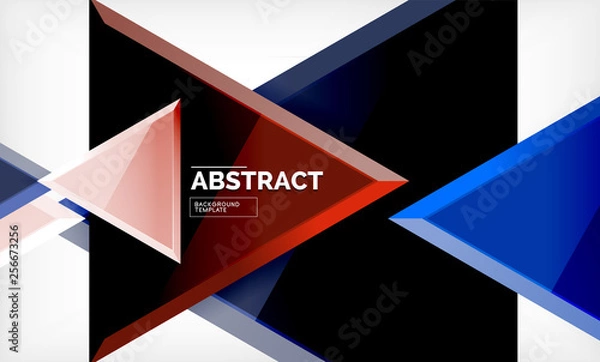 Obraz Flying triangles compostion geometric background