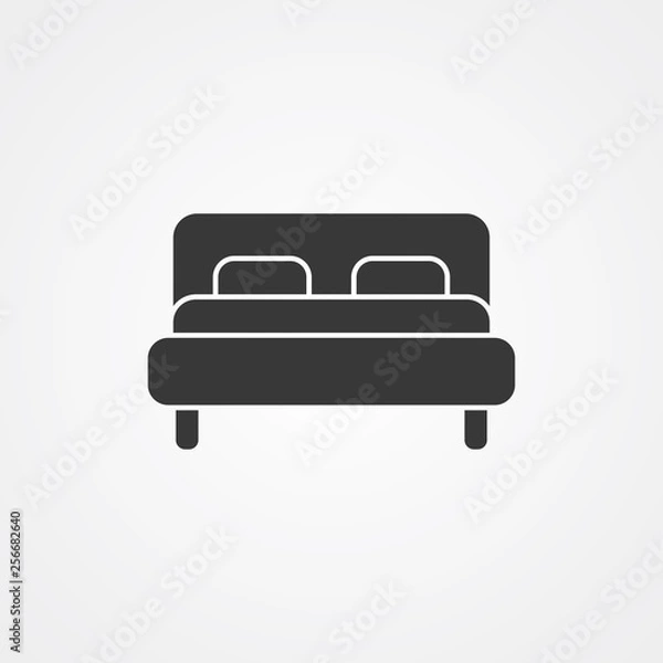Obraz Bed vector icon sign symbol