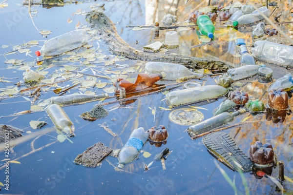 Obraz Civilization waste and garbage in the water