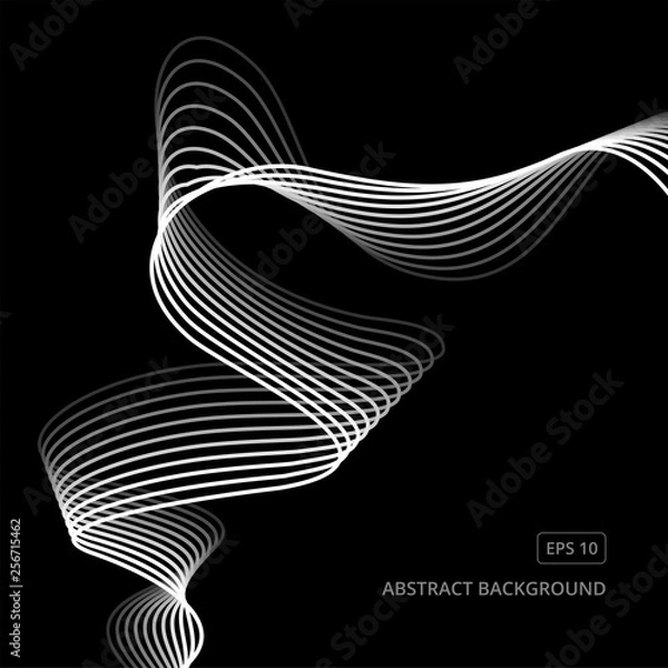 Obraz Abstract Vector Background. Wave lines illustration