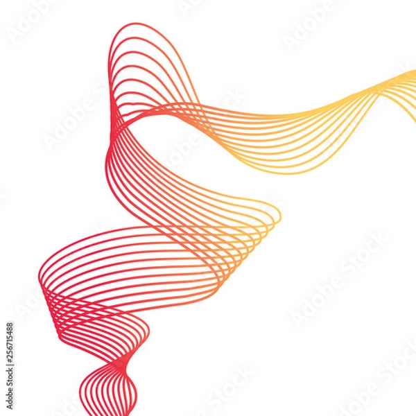 Obraz Abstract Vector Background. Wave lines illustration