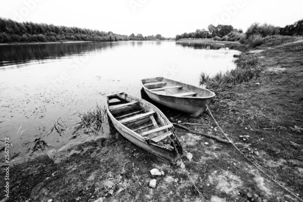 Obraz Деревянные лодки