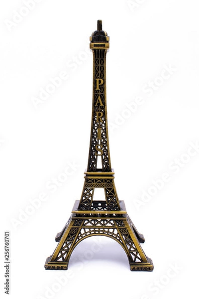 Obraz Paris Eiffel Tower. Object, toy Eiffel tower isolated over the white background