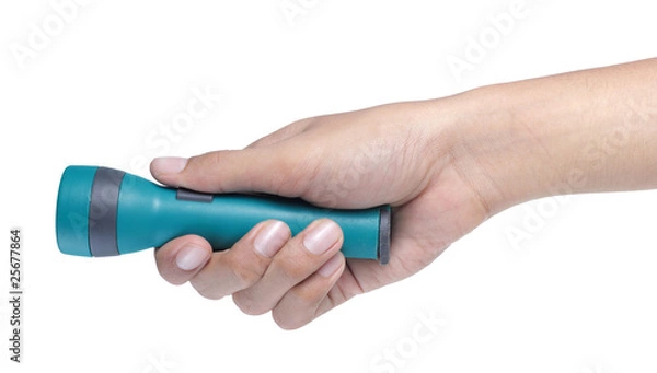 Fototapeta hand holding flash light