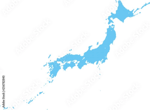 Obraz Mapa Japonii kropka a