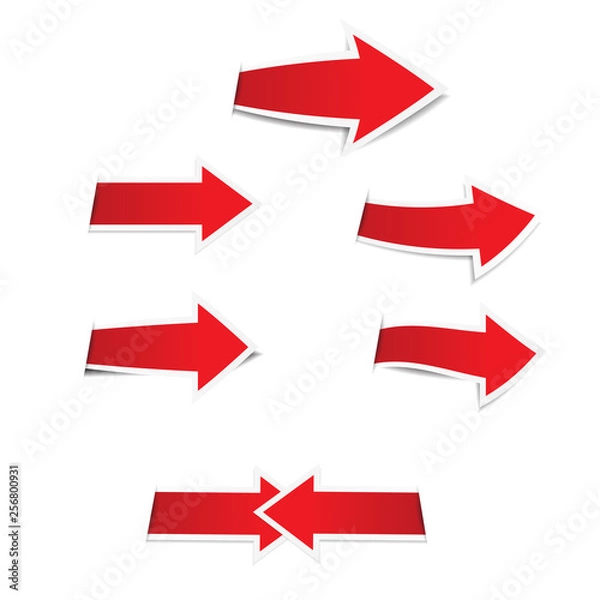 Obraz The red label with arrows