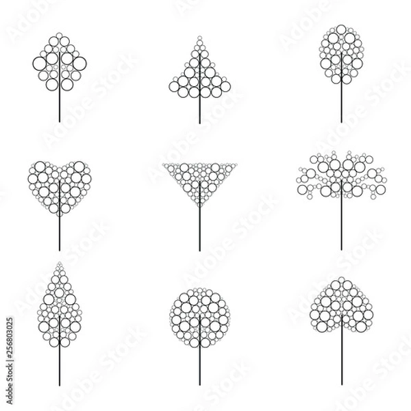 Fototapeta Trees icon set