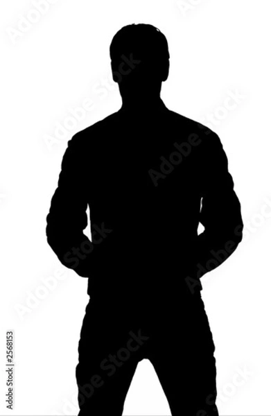 Obraz silhouette giovane uomo.