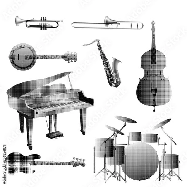 Obraz Halftone_jazz_band