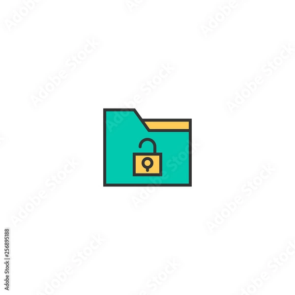 Fototapeta Folder icon design. Essential icon vector design