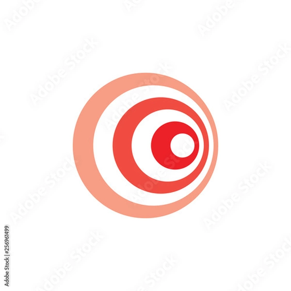 Fototapeta simple gradient circle stripes abstract logo