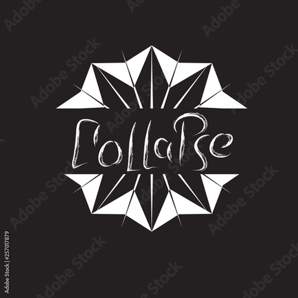 Fototapeta Retro abstract poster with t shirt collaps slogan for print design.