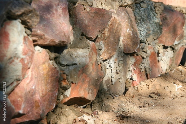 Obraz The foundation of stone. Close-up