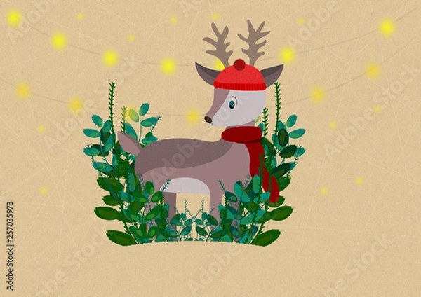 Obraz New year deer