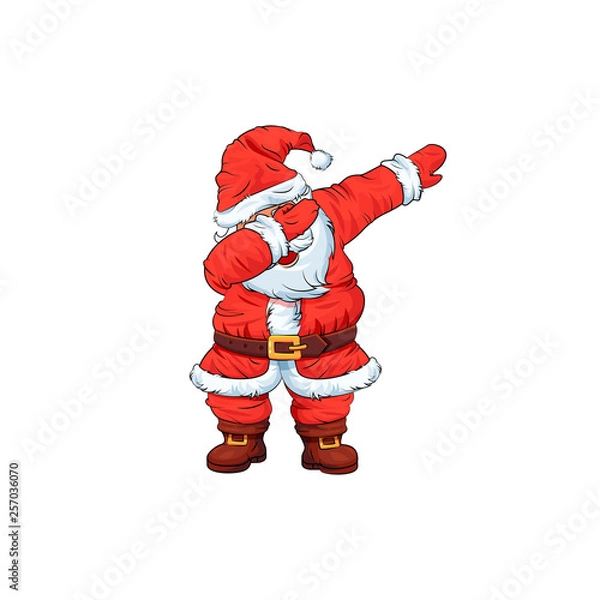 Obraz Santa Claus character dancing dab step