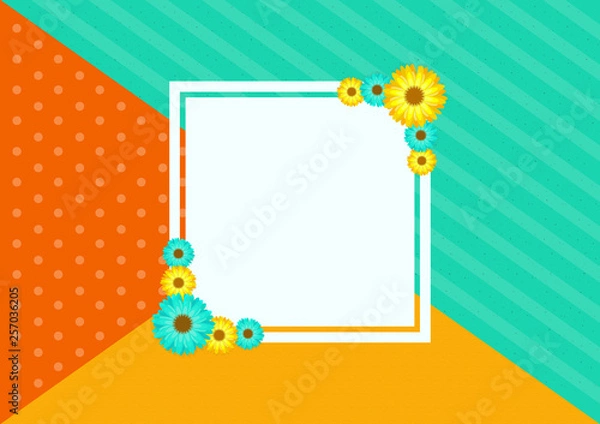 Obraz white frame colorfull background