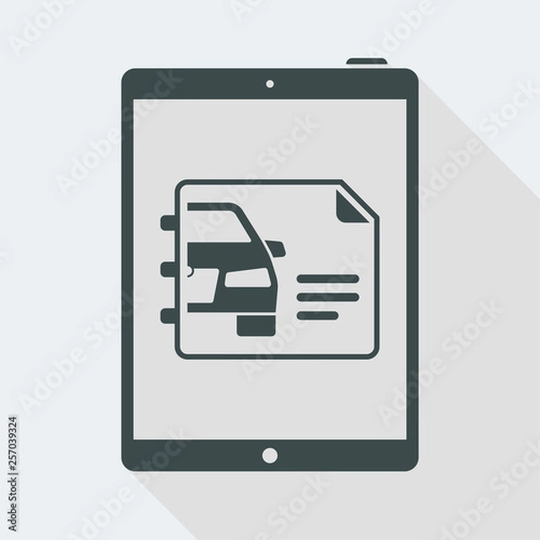 Fototapeta Automotive document online on tablet